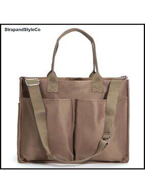 Large Nylon Tote Bag Waterproof Crossbody Handbag Travel Laptop Purse